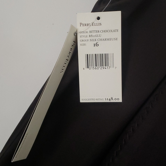 Chocolate Brown Silk Skirt - Picture 4 of 4